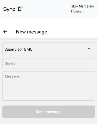 Compose message screen